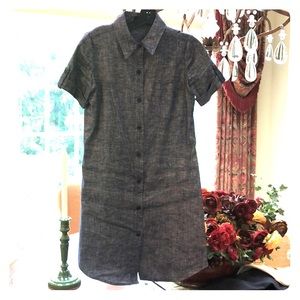 Linen shirtdress